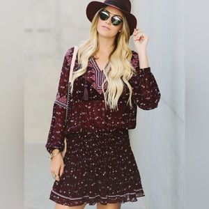 {Ulla Johnson} Gita Sheer Floral Silk Georgette Dress, Size 2